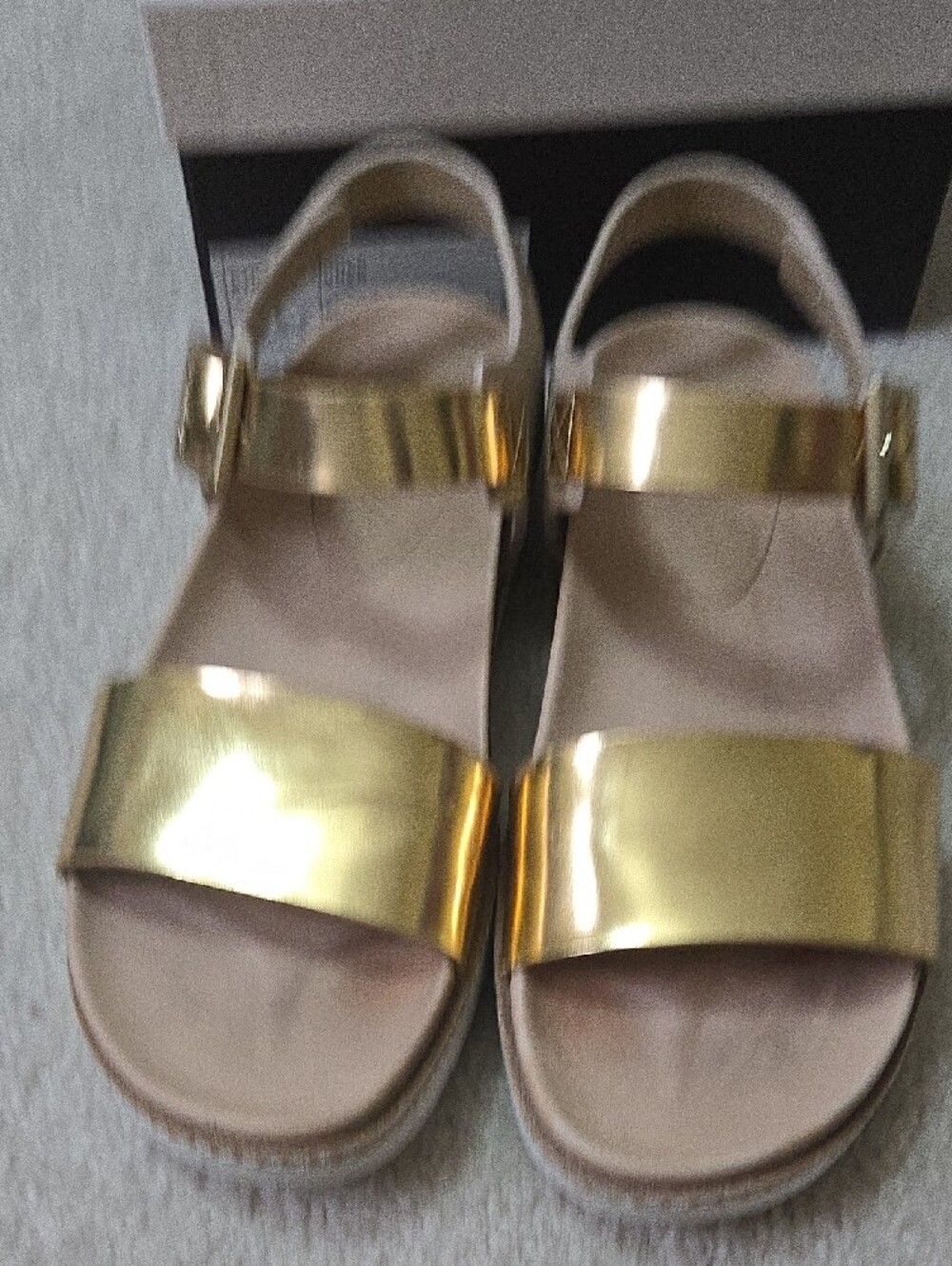Etienne Aigner Gold Band Sandal - Picture 9 of 9